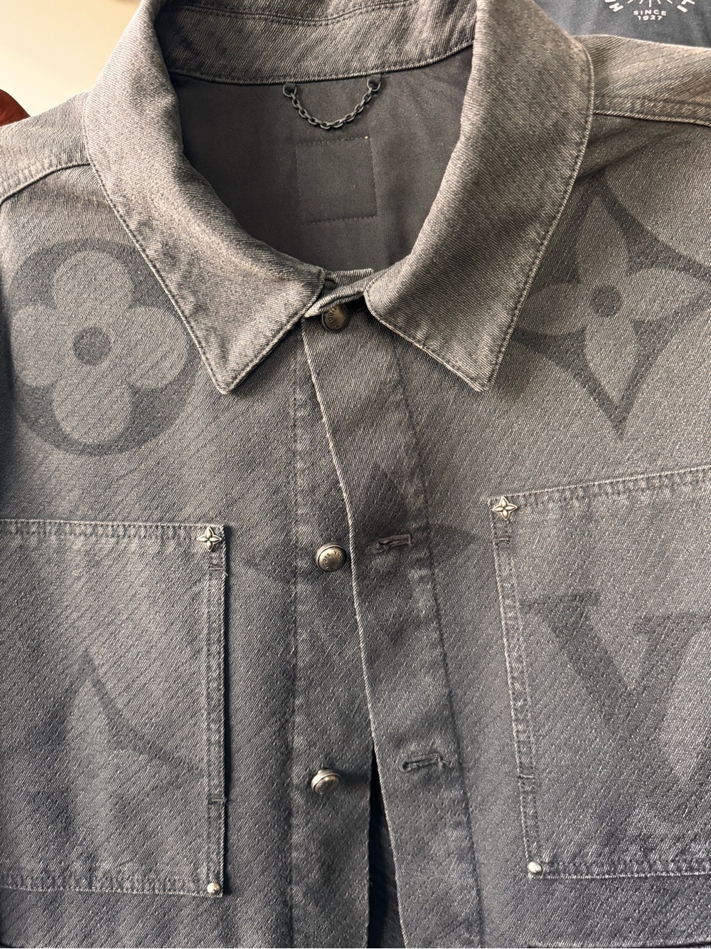 Louis Vuitton Grey Monogram Jacket with Pocket Panels